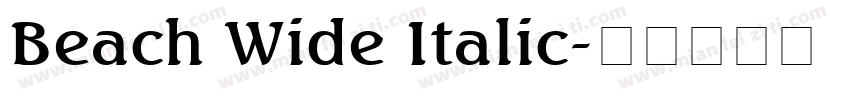 Beach Wide Italic字体转换